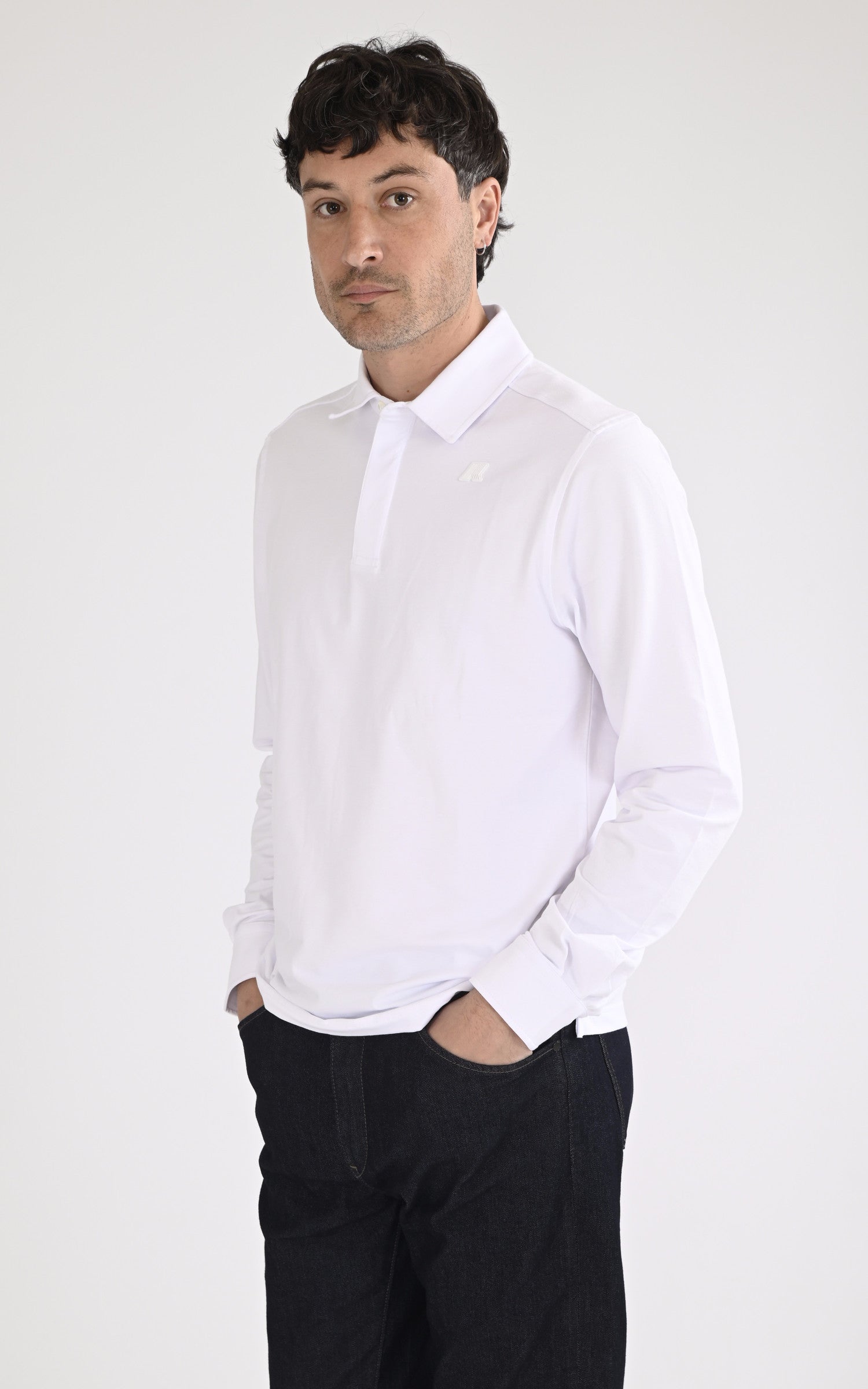 A &quot;TIBERE LIGHT K6141BW&quot; Blanc K-Way Polo Homme opened photo 1