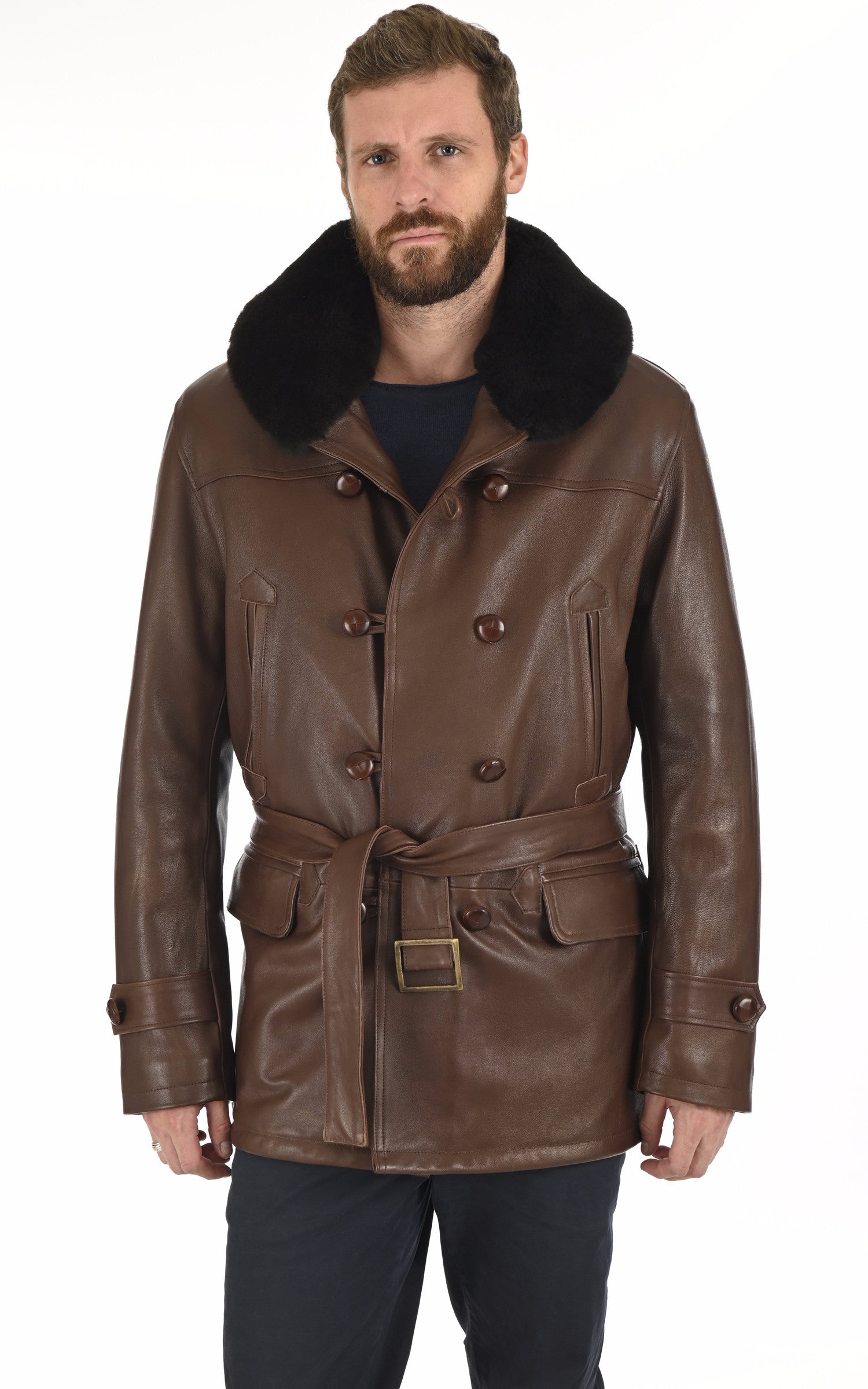 A &quot;CANA21&quot; Marron La Canadienne 3/4 Homme closed photo