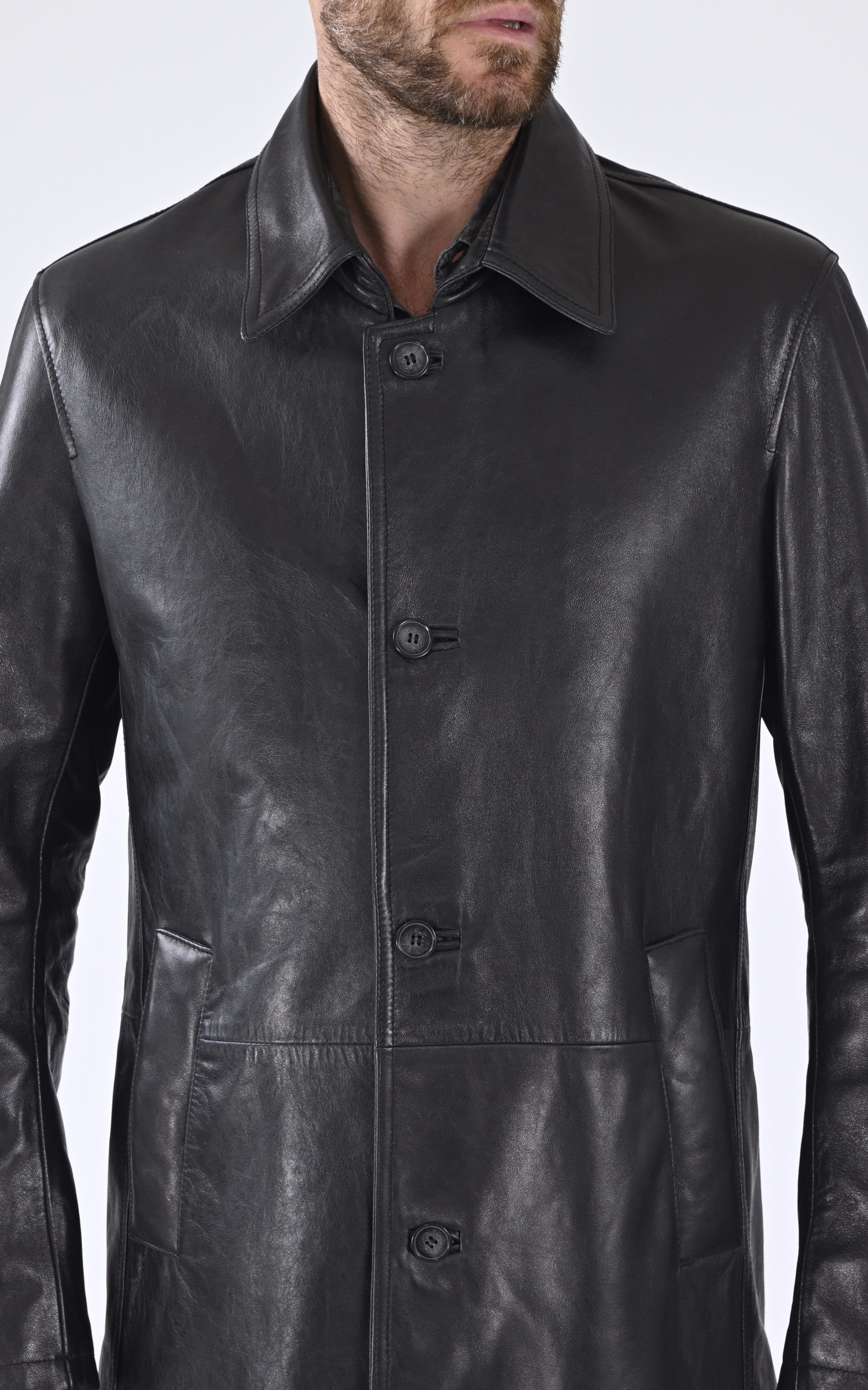 A &quot;MATHIAS&quot; Noir La Canadienne 3/4 Homme details photo