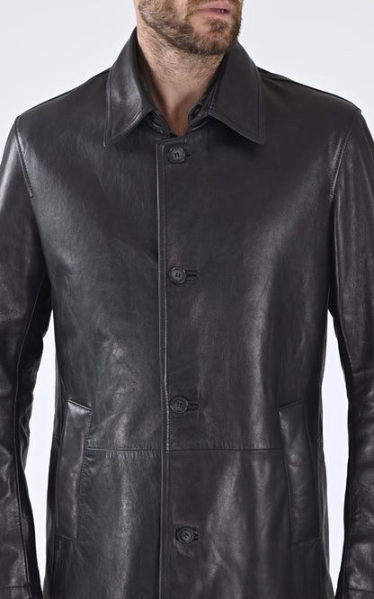 A &quot;MATHIAS&quot; Noir La Canadienne 3/4 Homme details photo