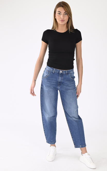 A &quot;ORSON&quot; Bleu Denim Studio Pantalon Femme opened photo
