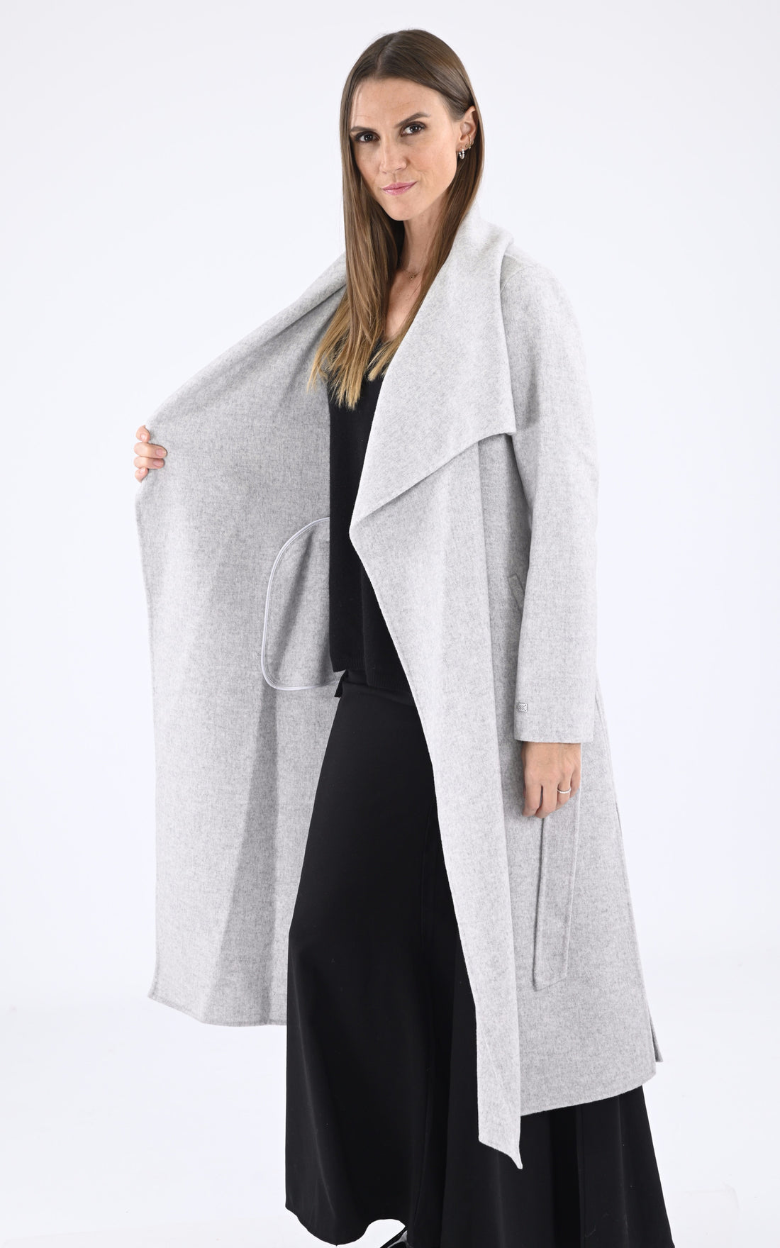 A &quot;BRITTA&quot; Gris Soia &amp; Kyo Manteau Femme opened photo