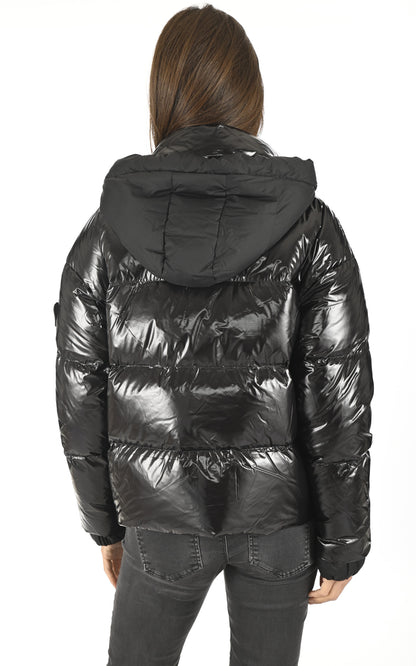 Doudoune à capuche Lili Bright noir