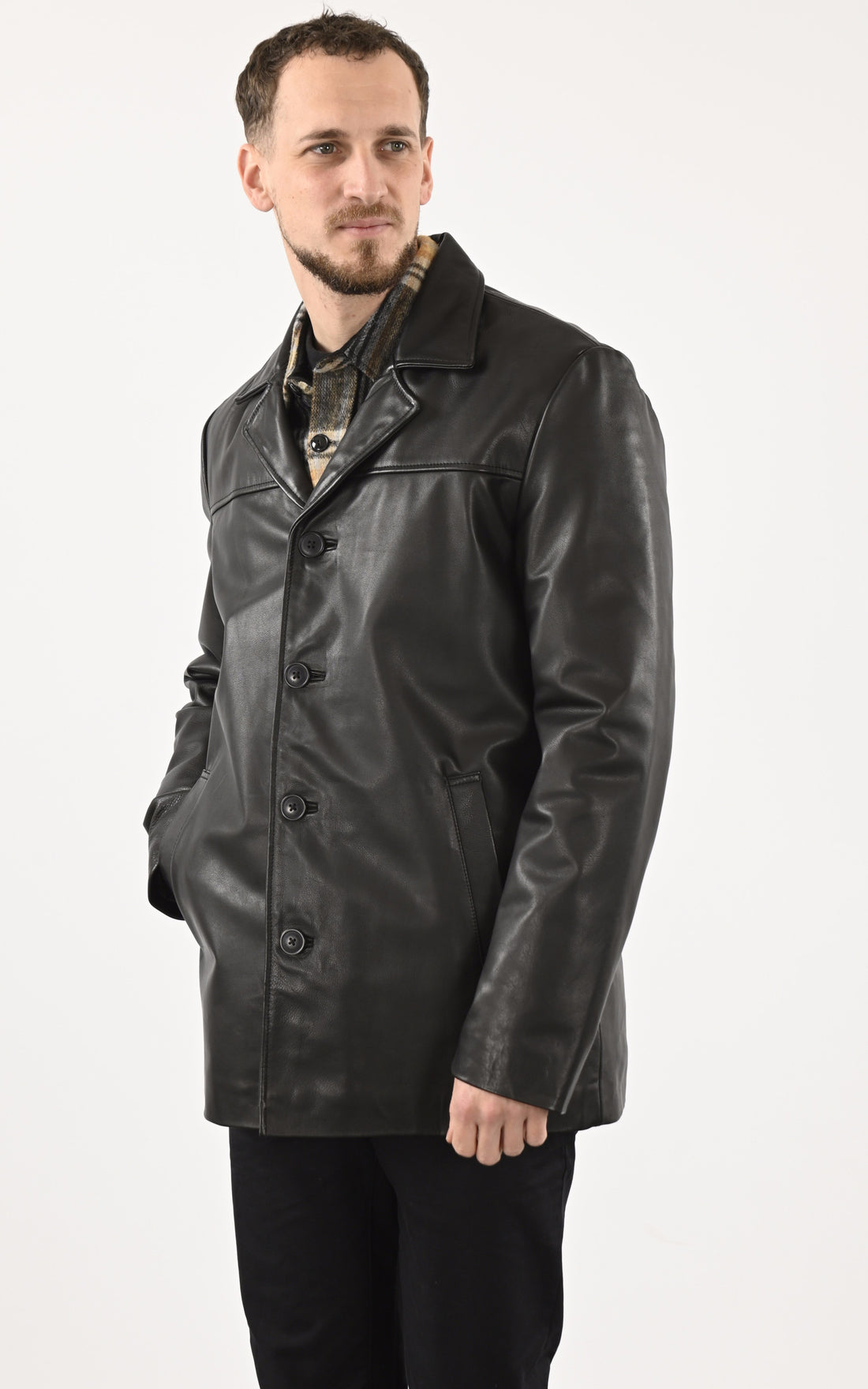 A &quot;LC MAINE 2&quot; Noir Schott Veste Homme closed photo