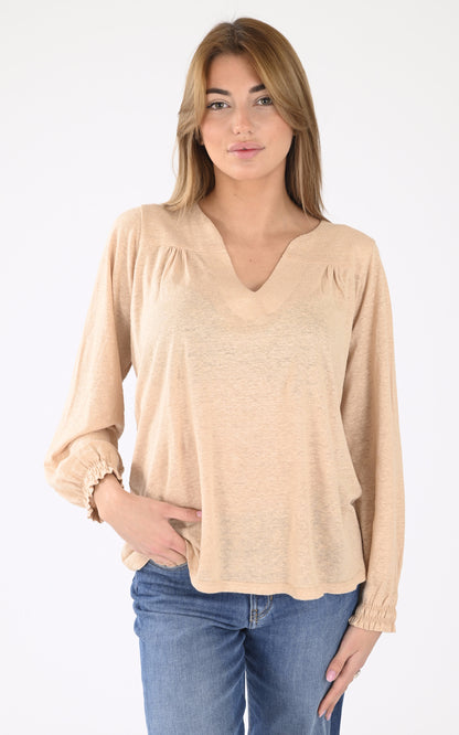 A &quot;EVY 4605046&quot; Beige Notshy blouse Femme opened photo