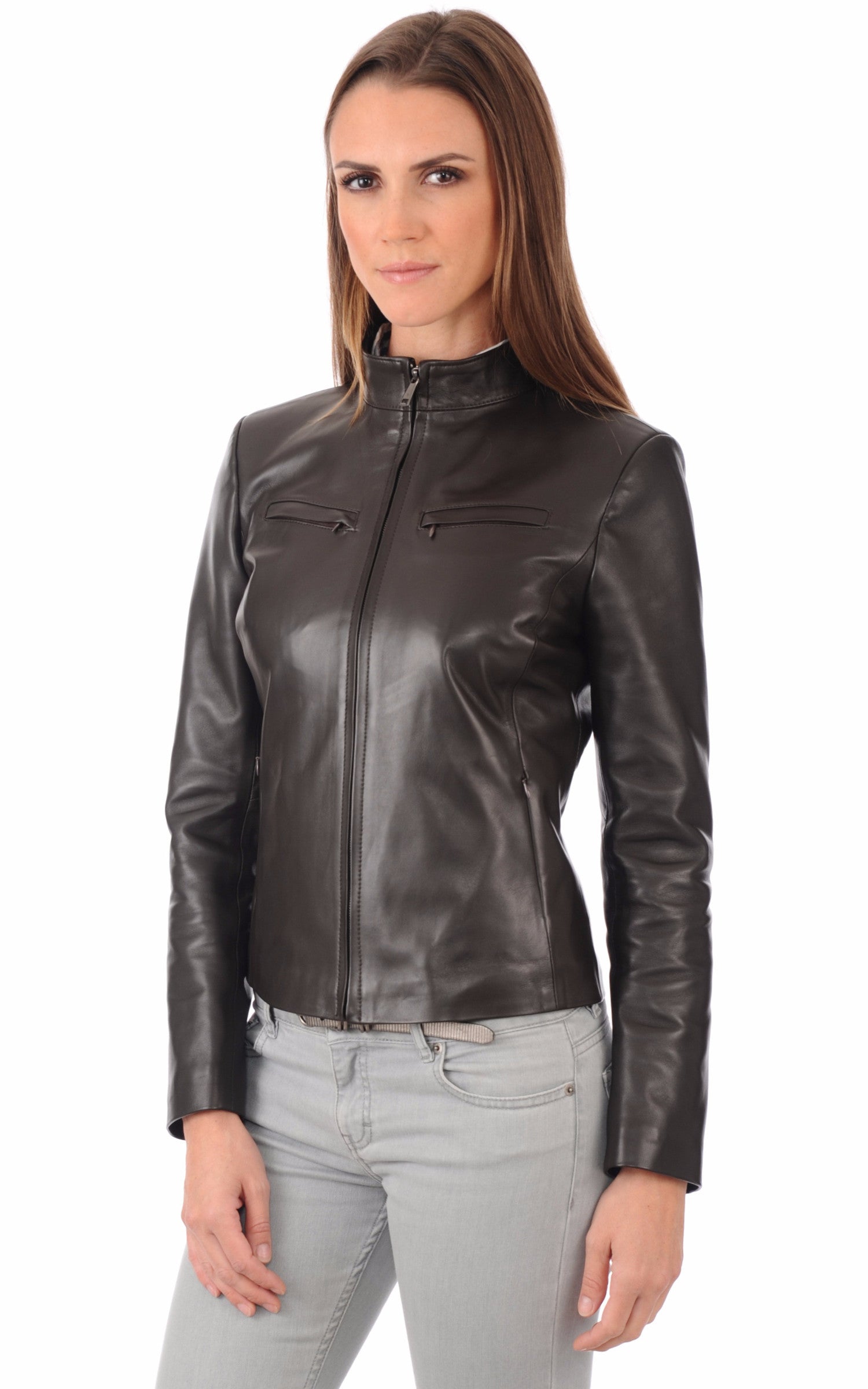 A &quot;ANY FF&quot; Marron La Canadienne Blouson Femme closed photo 2