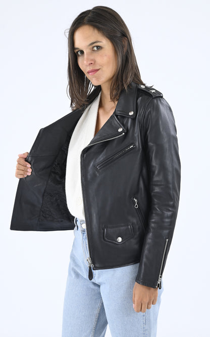 A &quot;LCW 1637X&quot; Noir Schott Perfecto Femme interior photo