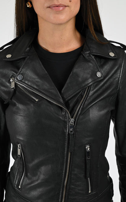 Blouson en cuir d&