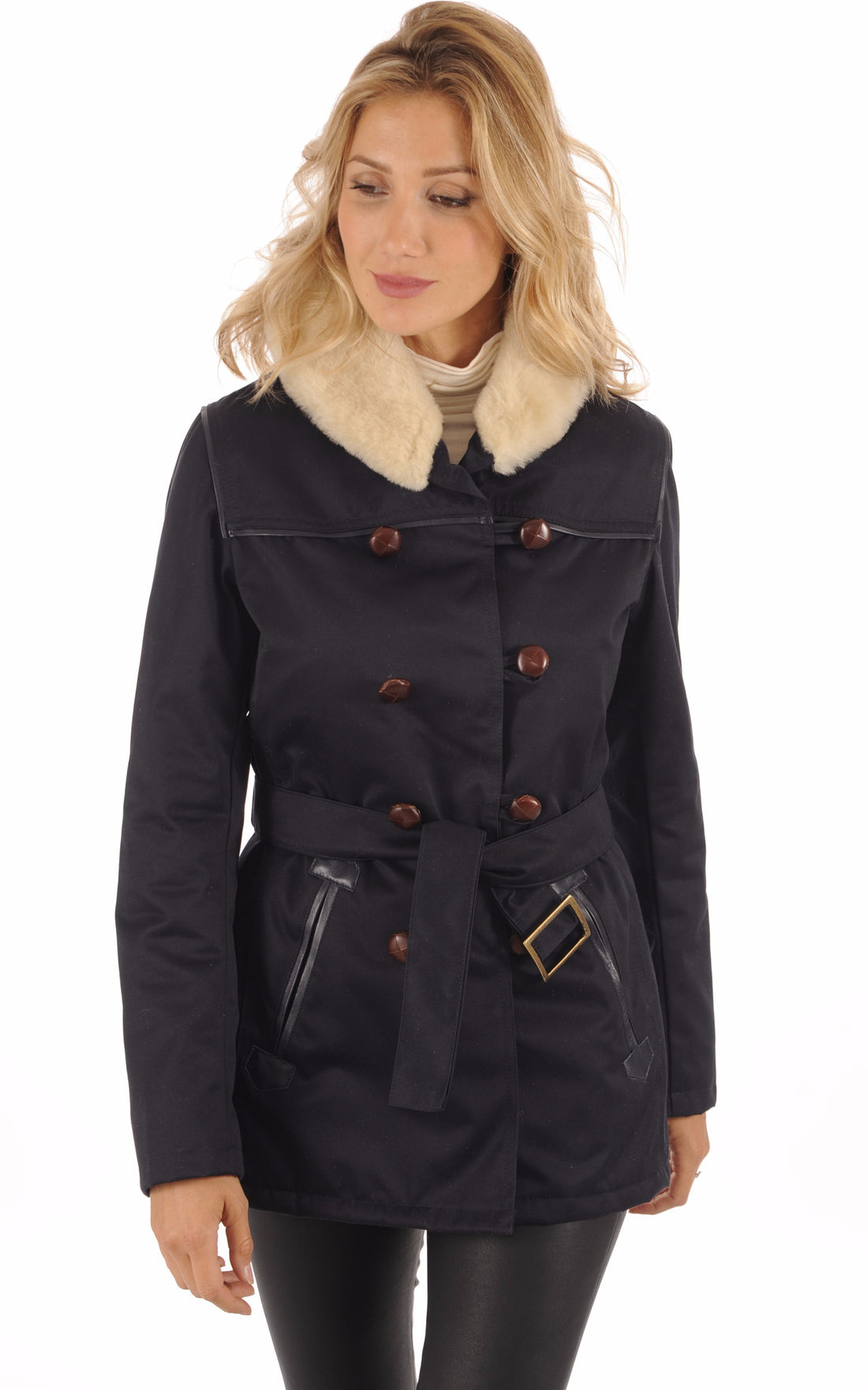 A &quot;CANADIENNE F&quot; Bleu Foncé La Canadienne Veste Femme opened photo