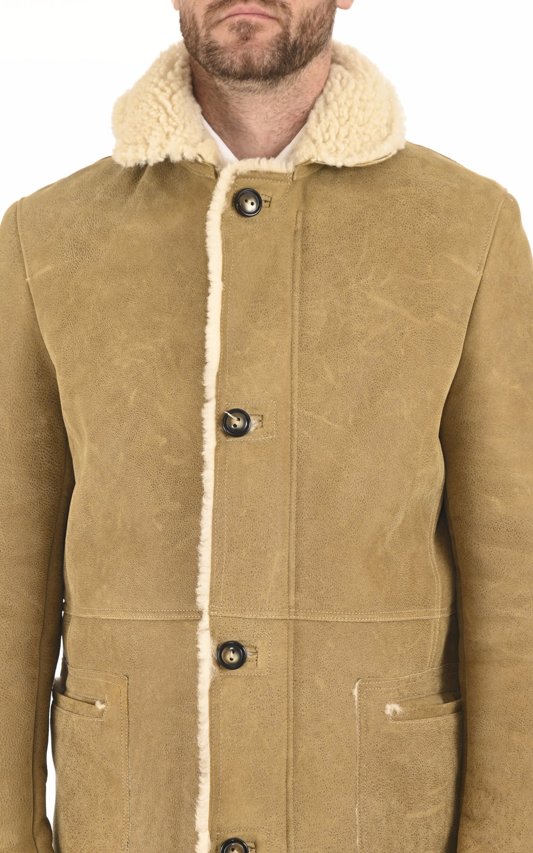 A &quot;ERIC&quot; Beige La Canadienne Veste Homme opened photo
