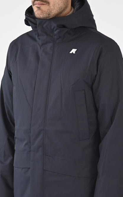 A &quot;JARNO TWILL MARMOTTA K8133FW&quot; Bleu Marine K-Way 3/4 Homme details photo