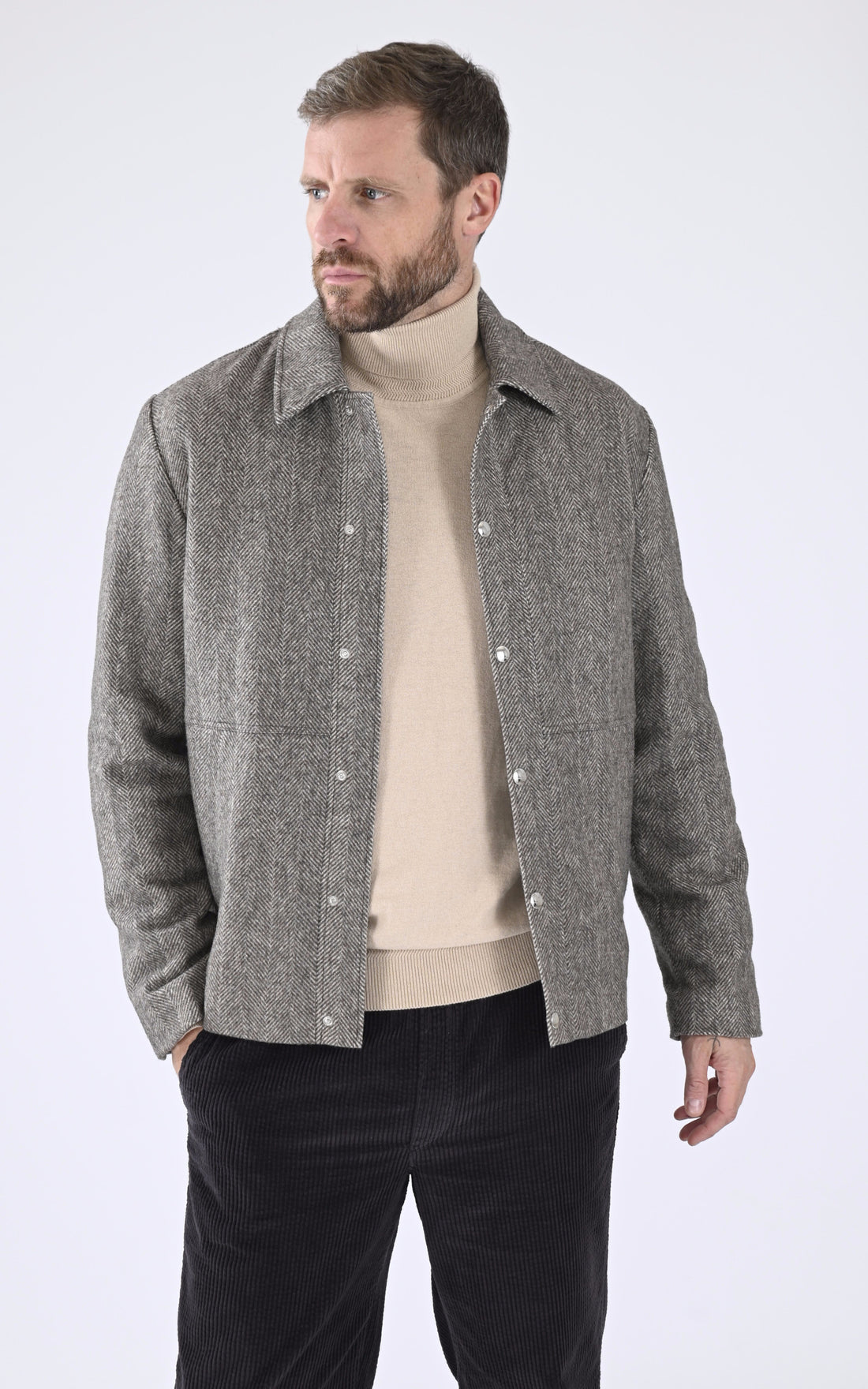 A &quot;PAUL V037TI118&quot; Marron Maison Standards Blouson Homme opened photo