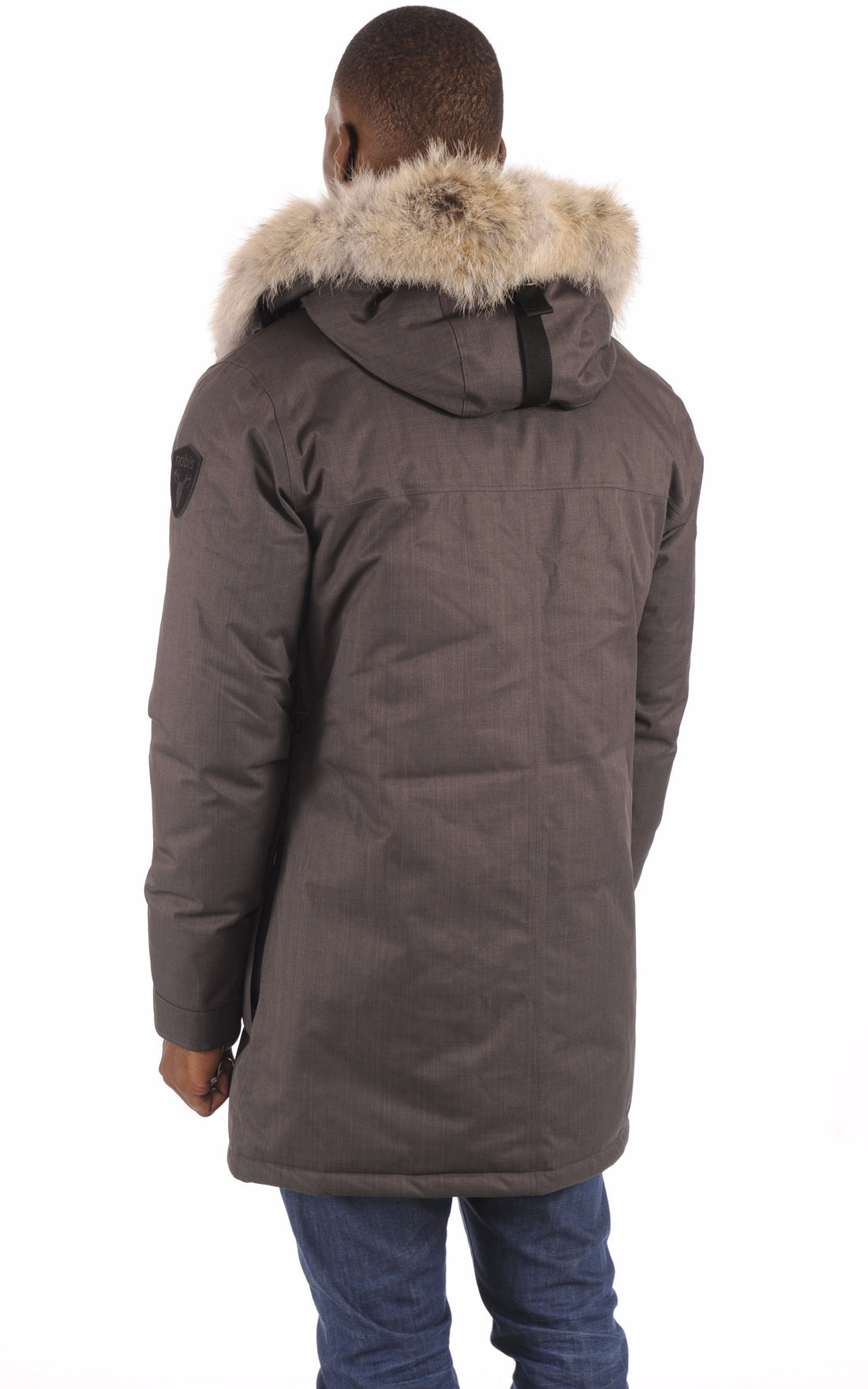 A &quot;YVES&quot; Steel Grey Nobis 3/4 Doudoune Homme opened photo
