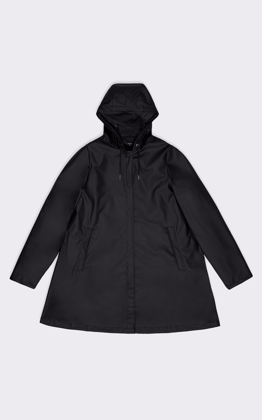 A &quot;18050 A-LINE JACKET&quot; Noir Rains 3/4 Femme opened photo