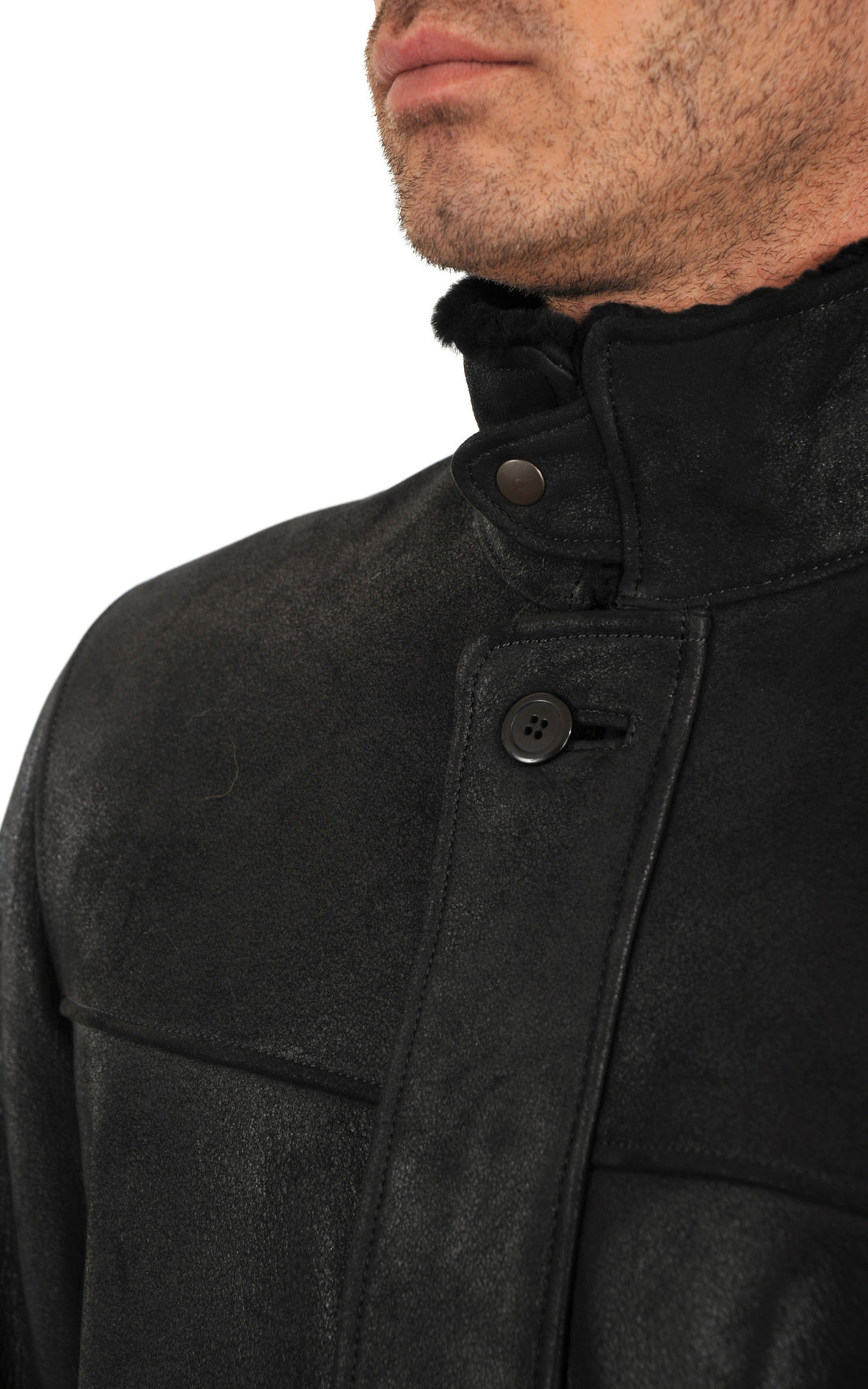 A &quot;MARCO&quot; Noir La Canadienne 3/4 Homme opened photo