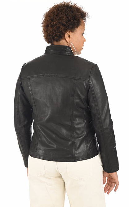 A &quot;PP100&quot; Noir La Canadienne Blouson Femme back photo