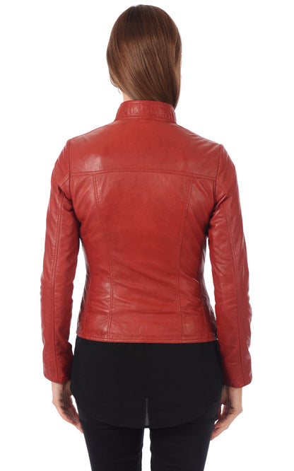 A &quot;P1401&quot; Rouge La Canadienne Blouson Femme back photo