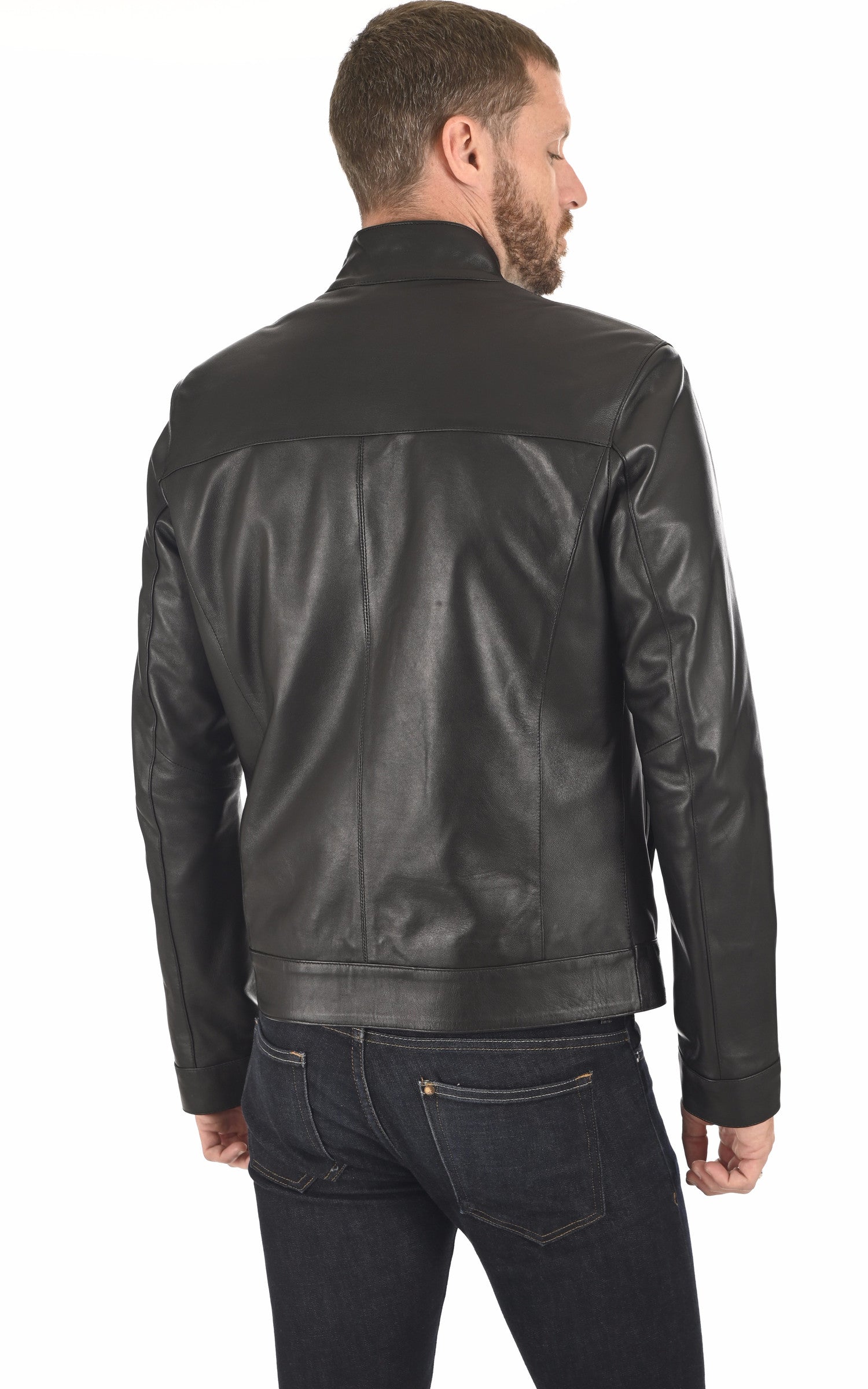 A &quot;MILOS&quot; Noir La Canadienne Blouson Homme back photo 4