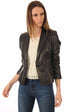 A "ELVINA FF" Noir La Canadienne Veste Femme opened photo