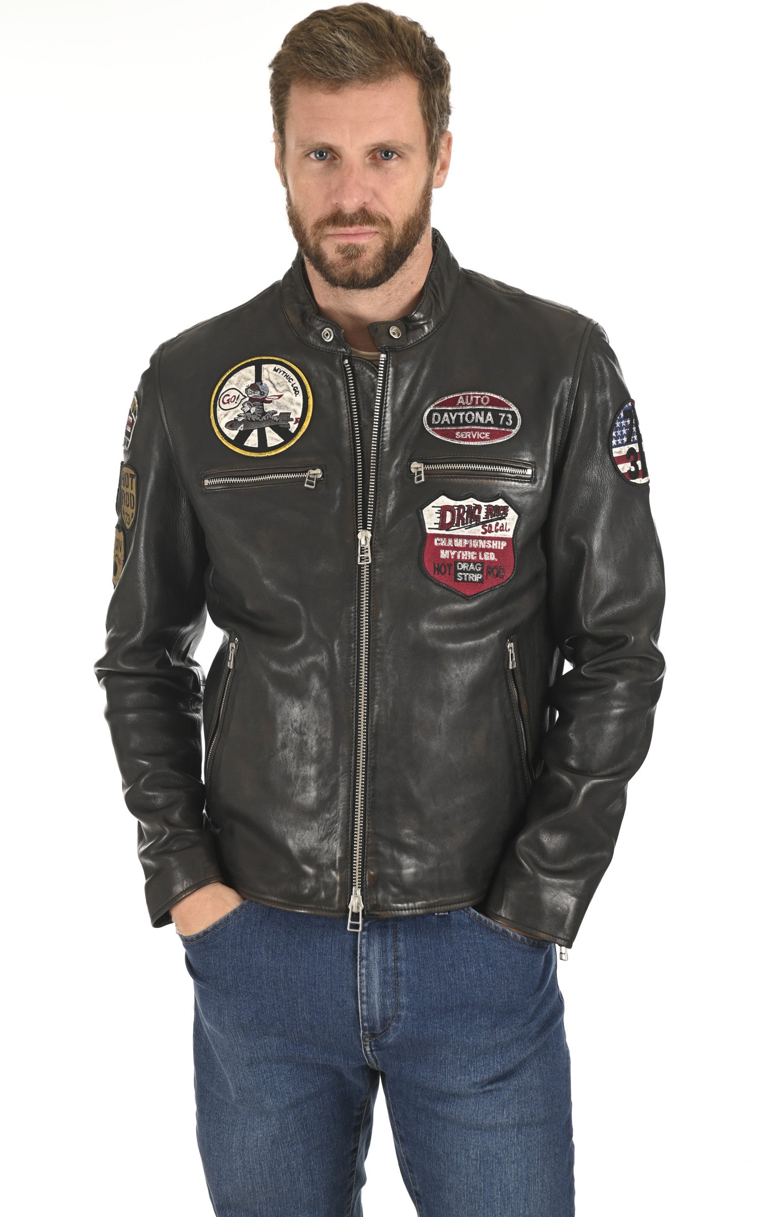 A &quot;MARTINS 102432&quot; Noir Daytona 73 Blouson Homme closed photo 1