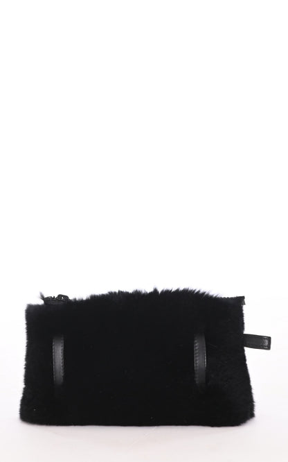 Sac Fourrure Accessoire Tsanikidis, modèle 4419 de couleur noir