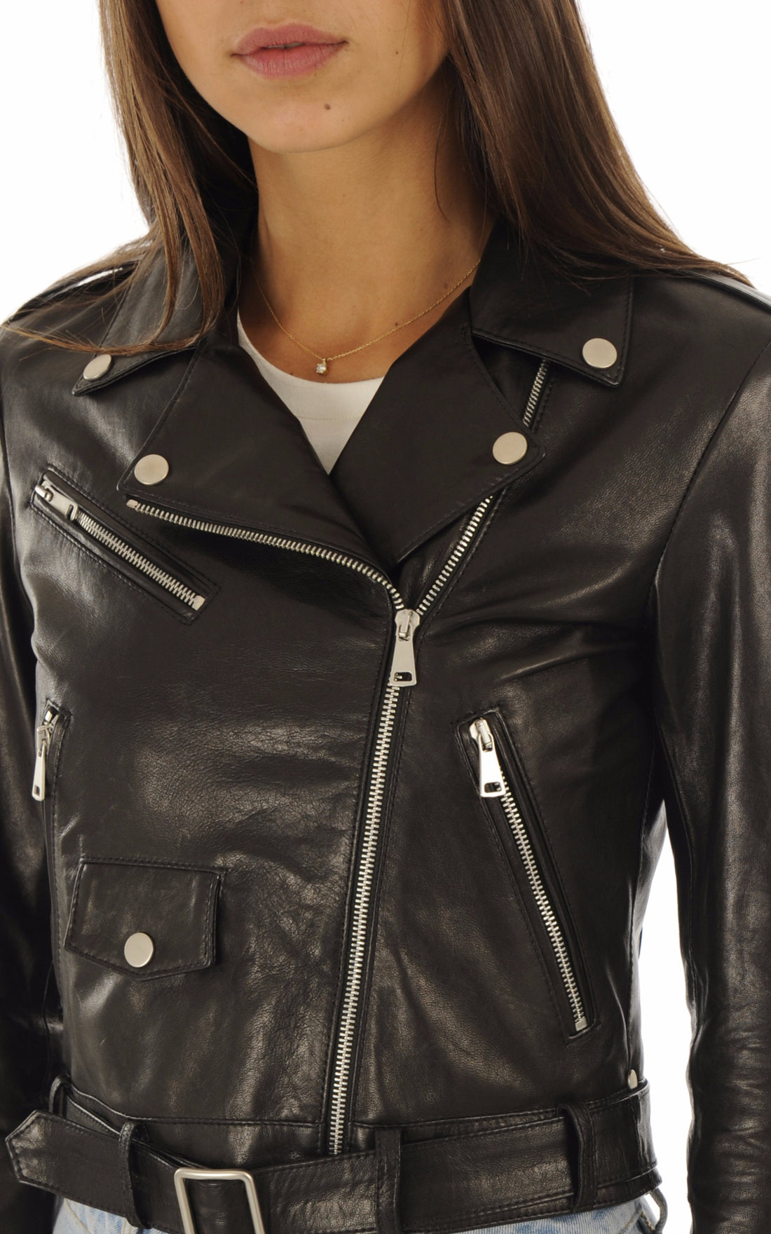 A &quot;259 BIS&quot; Noir La Canadienne Blouson Femme opened photo