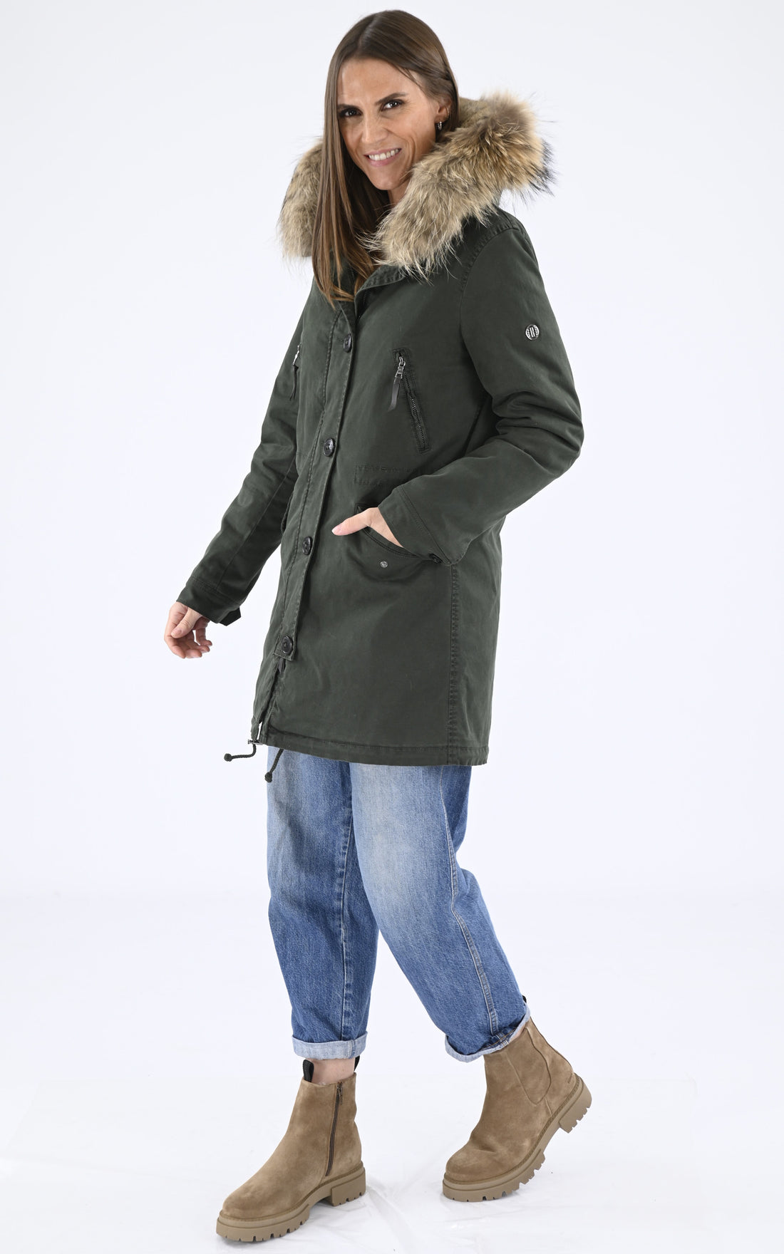 A &quot;ASPEN 515&quot; Kaki Blonde n°8 3/4 Femme opened photo