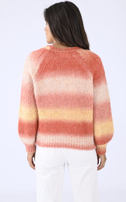 A &quot;GENTLY&quot; Corail Les Tricots de Léa Gilet Femme back photo