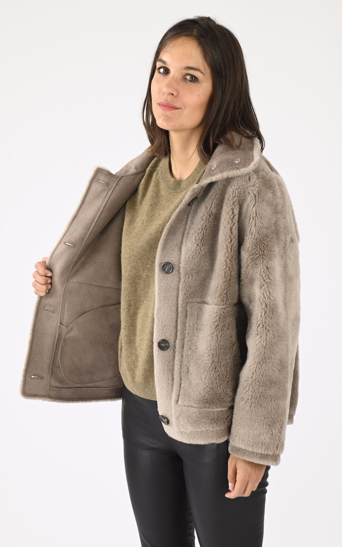 A &quot;ASSIETTA 64883&quot; Taupe Oakwood Veste Femme closed photo