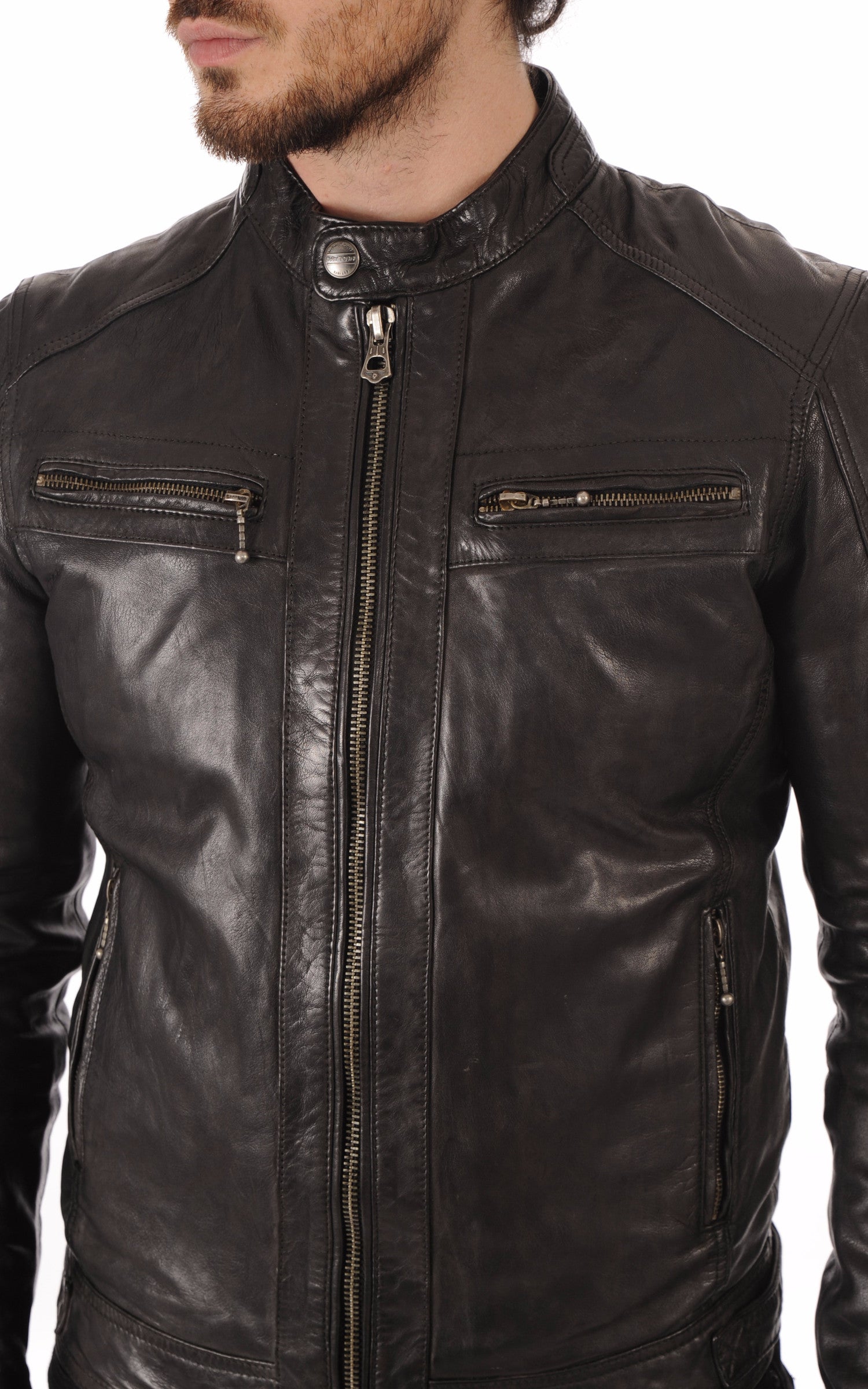 A &quot;BISHOP HOOD 101126&quot; Black Daytona 73 Blouson Homme details photo 4