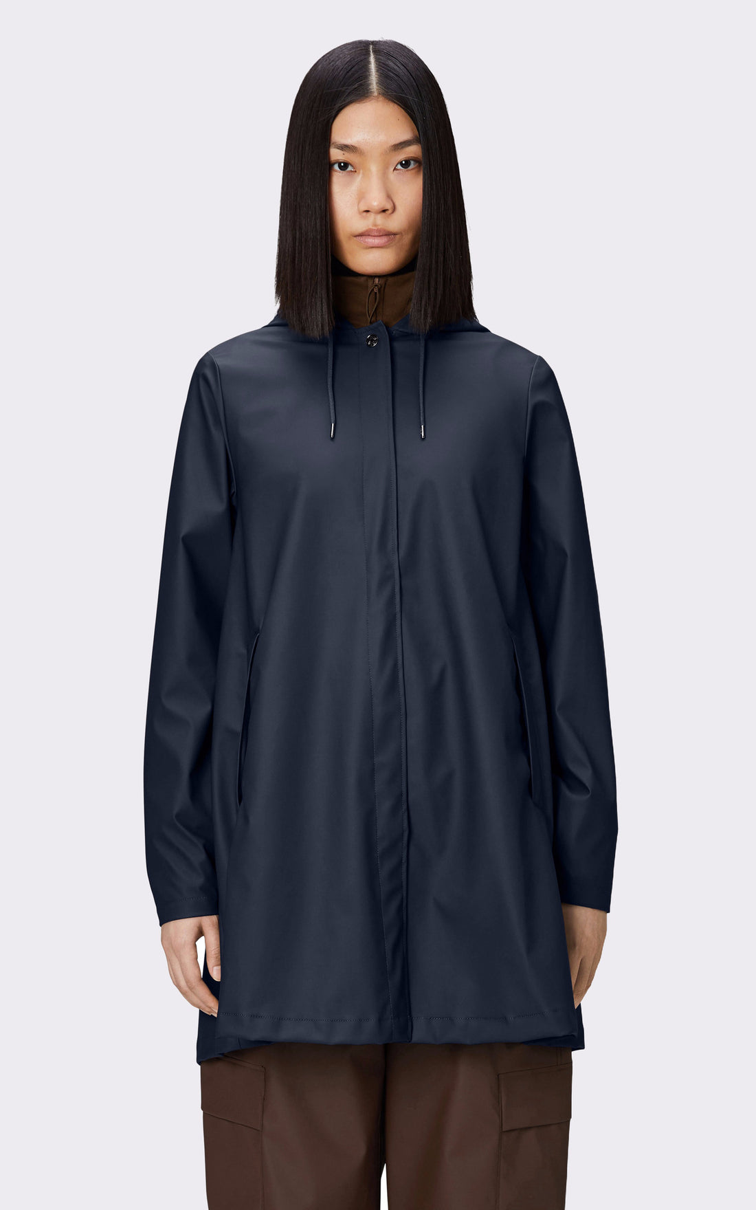A &quot;18050 A-LINE JACKET&quot; Marine Rains 3/4 Femme opened photo