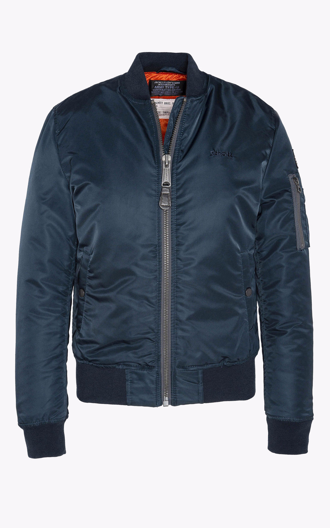 A &quot;AIRFORCEWRS&quot; Navy Schott Blouson Femme opened photo