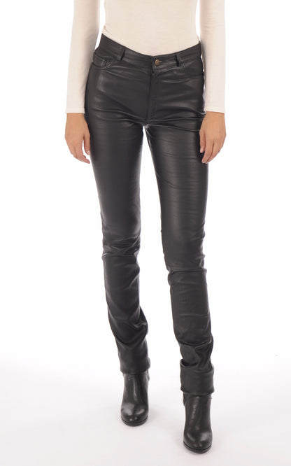 A &quot;JEAN&quot; Noir La Canadienne Pantalon Femme closed photo