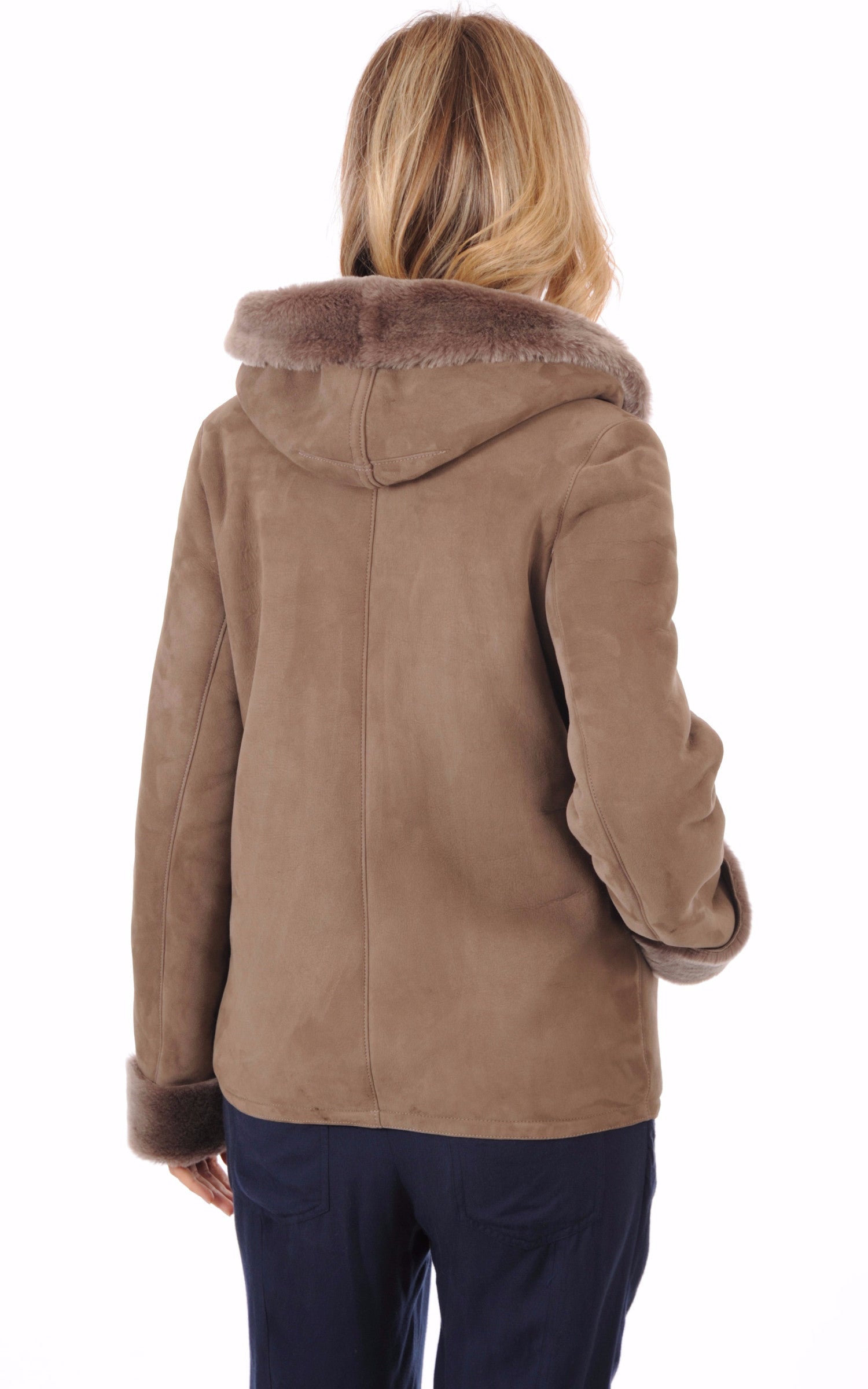A &quot;DELPHINE&quot; Taupe La Canadienne Veste Femme back photo 4