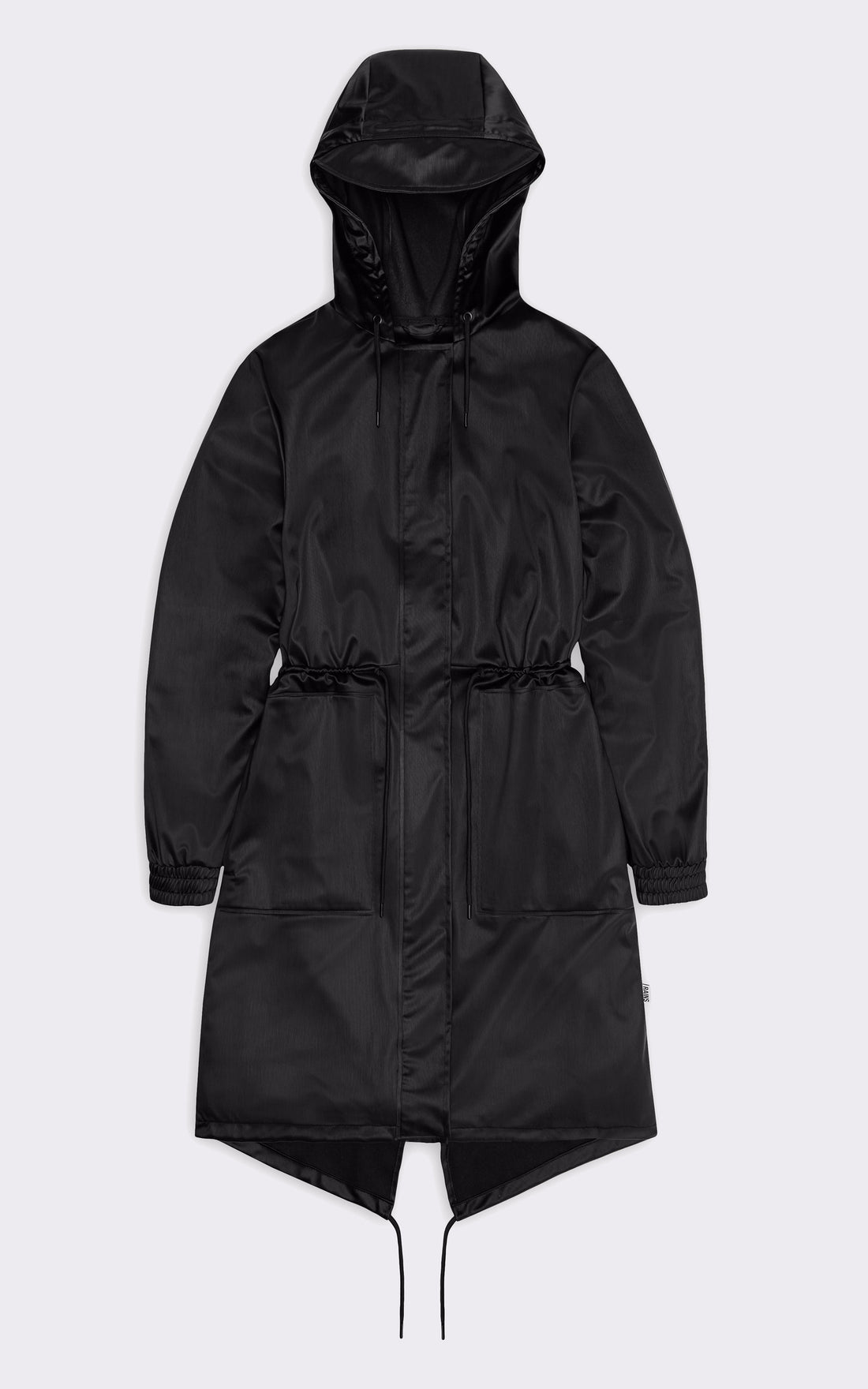 A &quot;18550 STRING PARKA&quot; Noir Rains 7/8 Femme opened photo