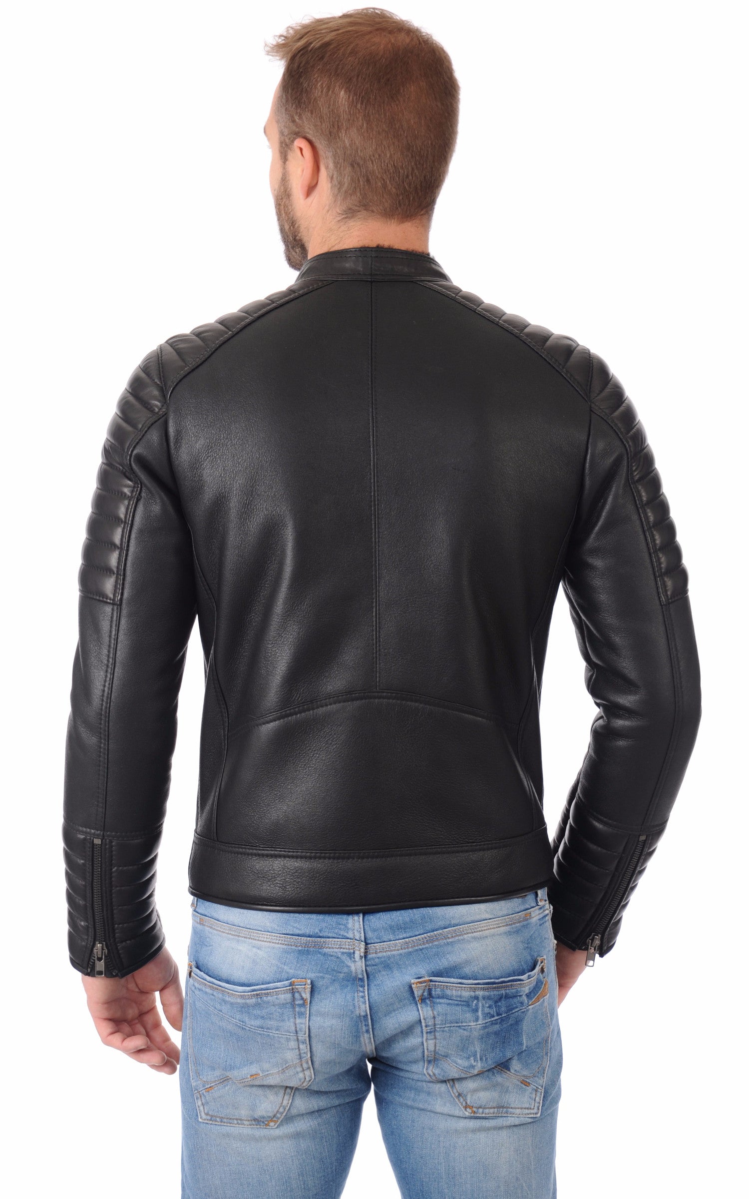 A &quot;ZLATAN&quot; Noir La Canadienne Blouson Homme back photo 4