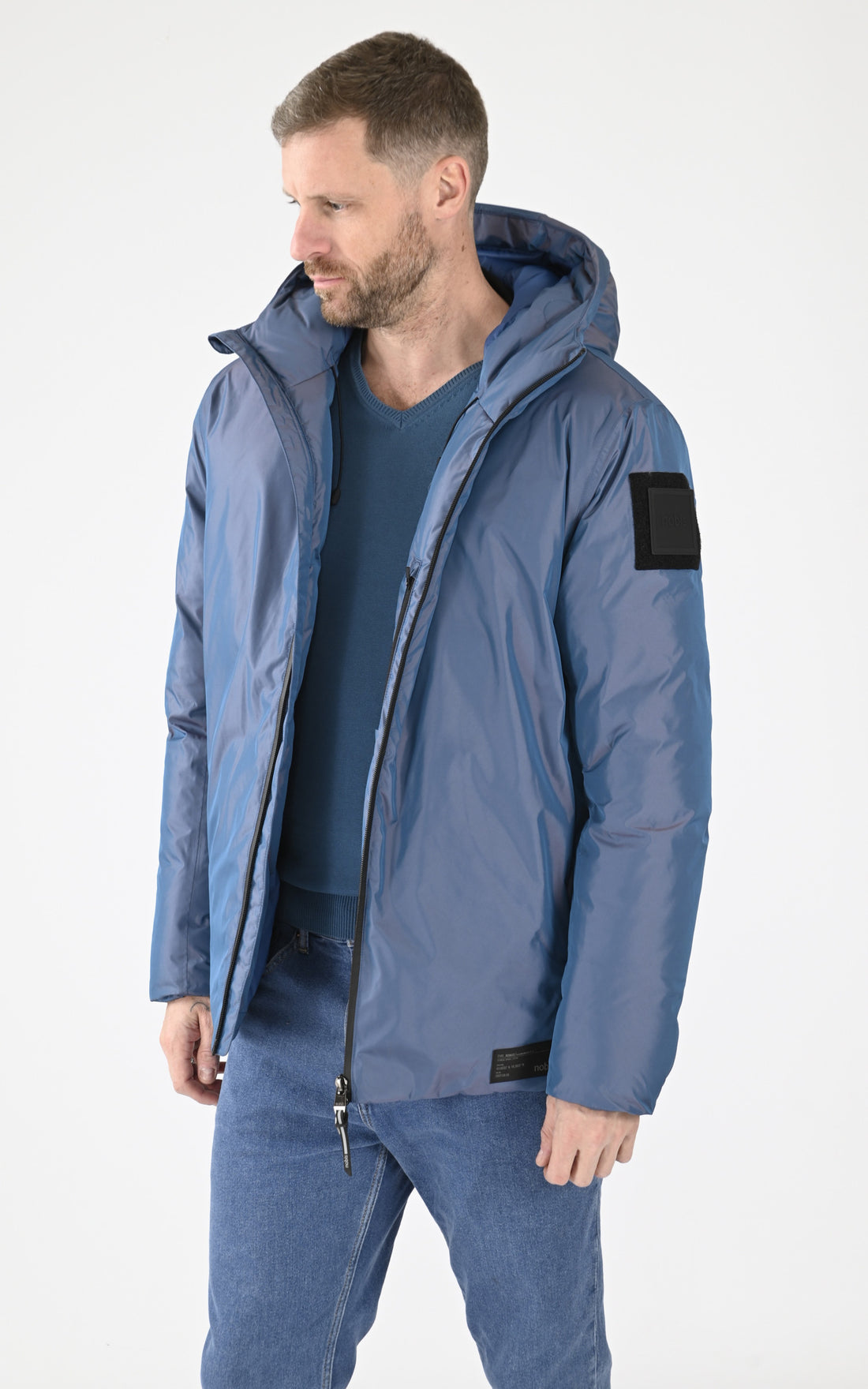 A &quot;MILO&quot; Bleu Nobis Parka Homme opened photo