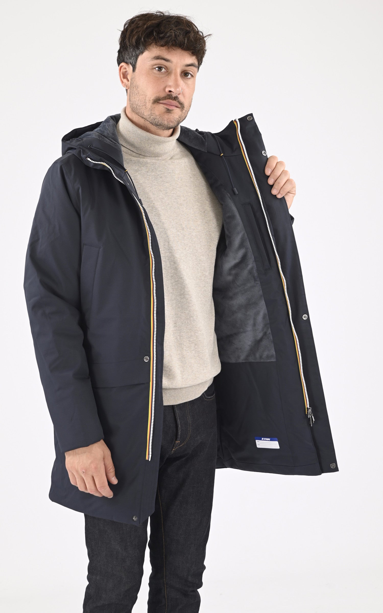 A &quot;JARNO TWILL MARMOTTA K8133FW&quot; Bleu Marine K-Way 3/4 Homme interior photo