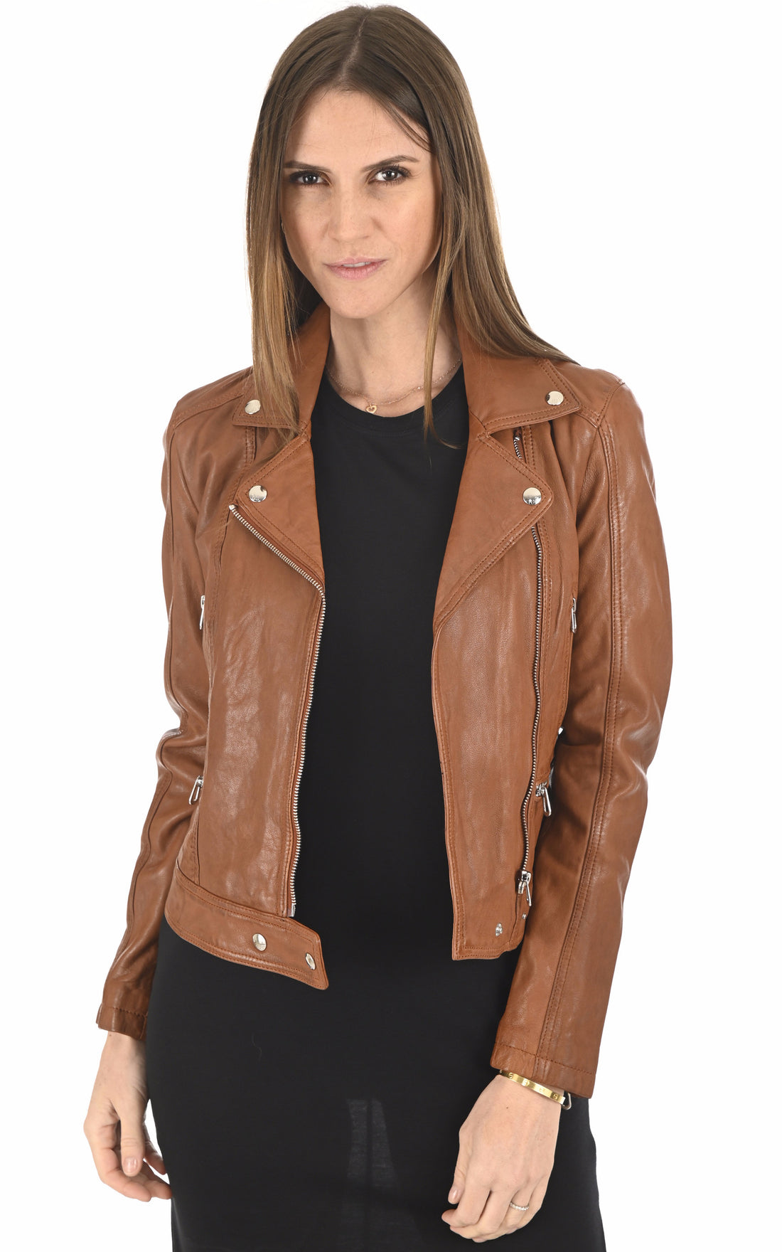 A &quot;PANILA 102100&quot; Cognac Rose Garden Blouson Femme opened photo