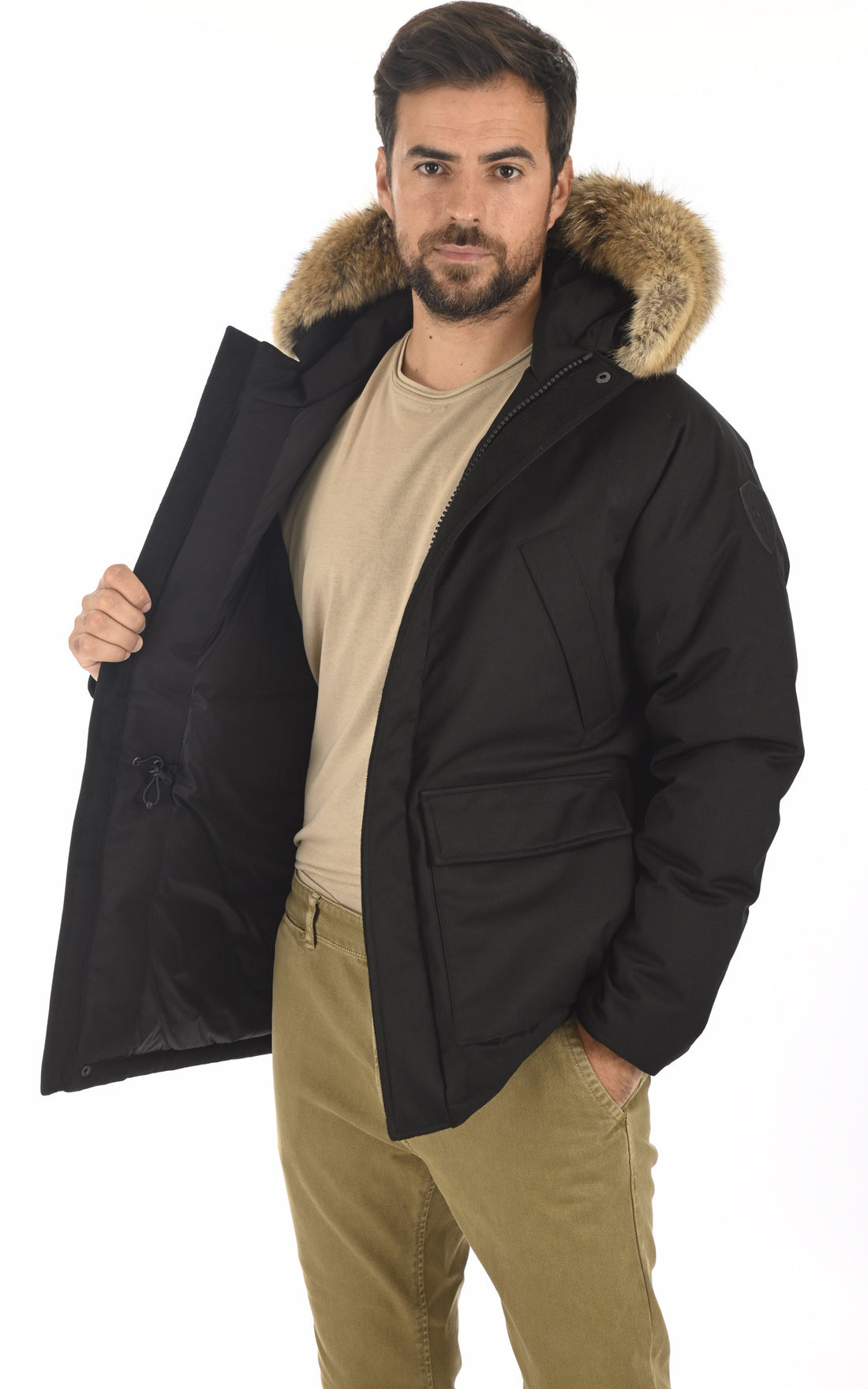 A &quot;HERITAGE&quot; Black Nobis Ves Doudoune Homme opened photo