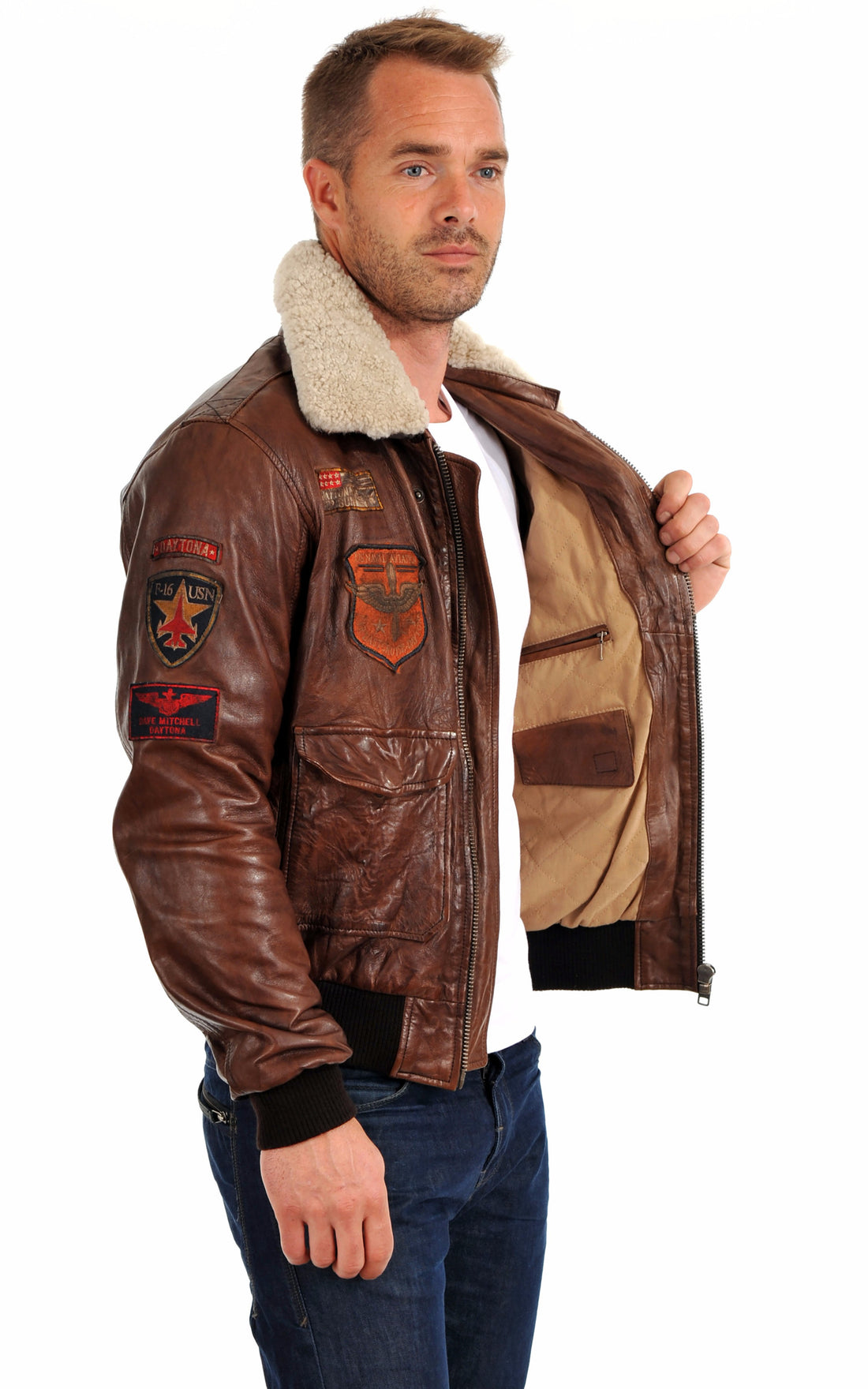 A &quot;MYTHIC 101980&quot; Marron Daytona 73 Pilote Homme closed photo