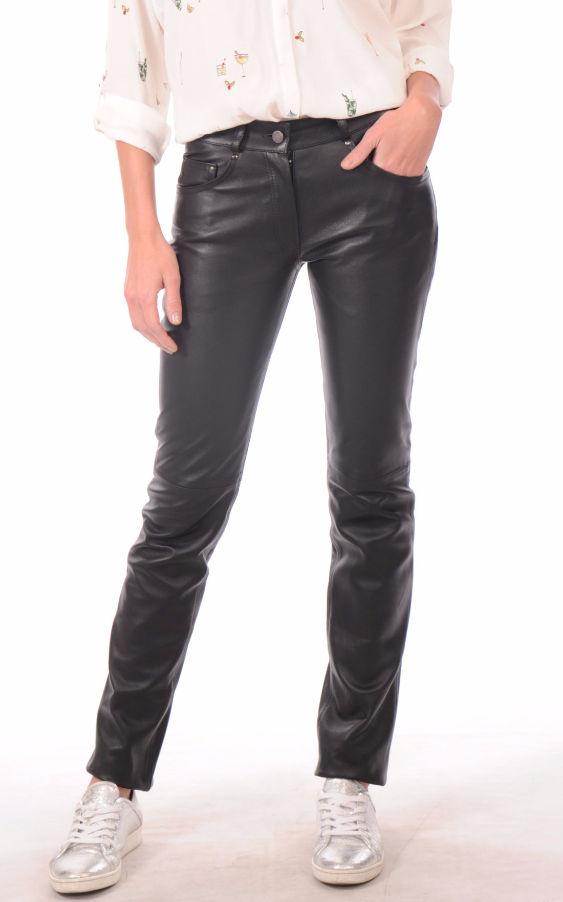 A &quot;501 F SLIM FF&quot; Noir La Canadienne Pantalon Femme closed photo
