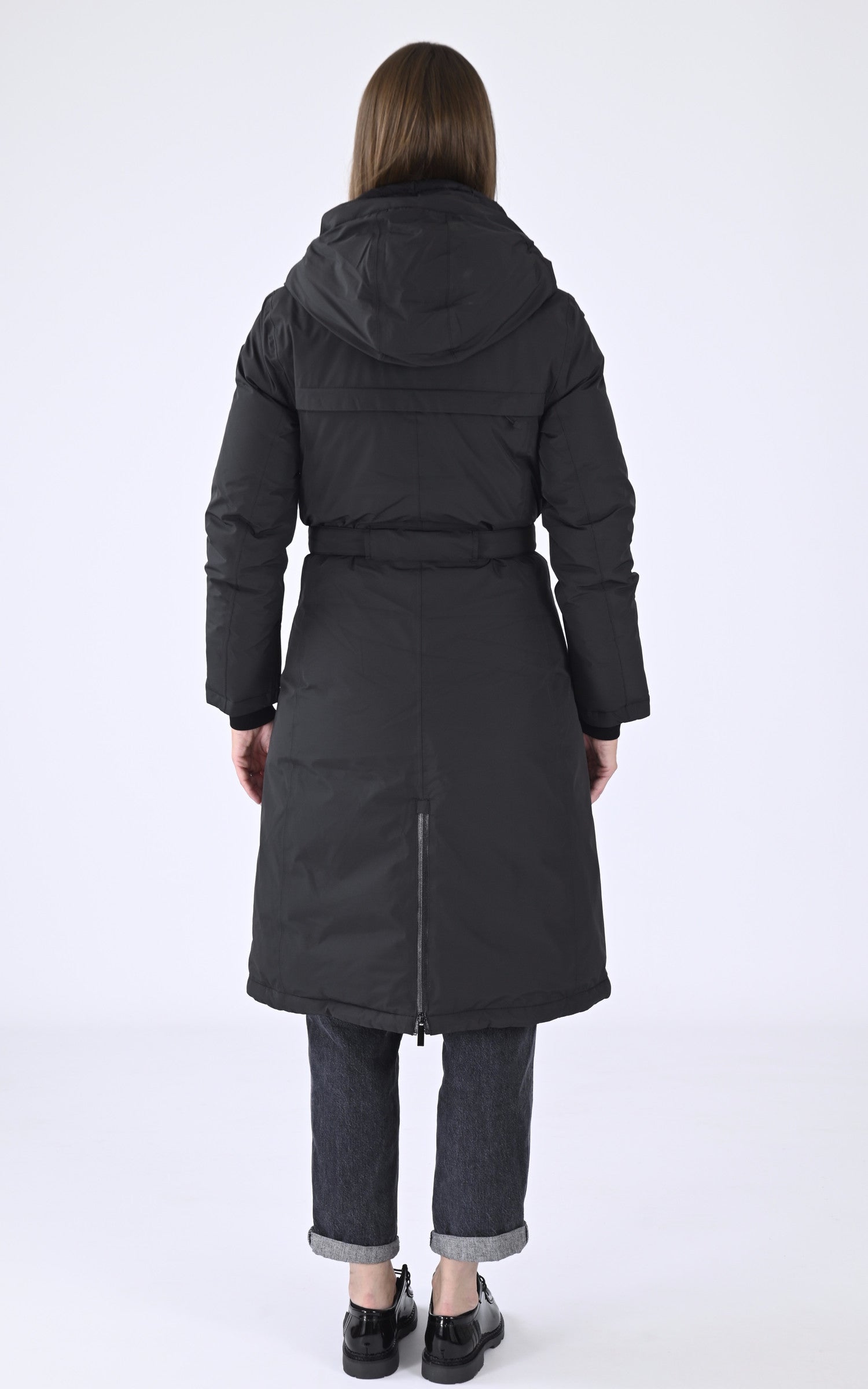 A &quot;LARA&quot; Noir Nobis 7/8 Doudoune Femme back photo