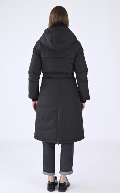 A &quot;LARA&quot; Noir Nobis 7/8 Doudoune Femme back photo