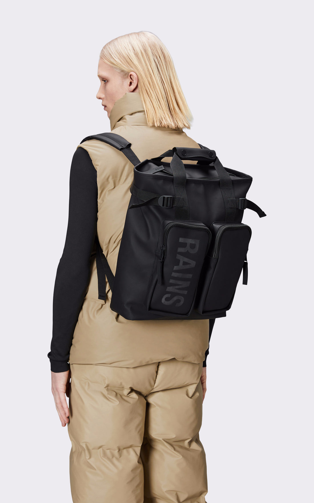 A &quot;14240 TOTE BACKPACK&quot; Noir Rains Sac Mixte interior photo