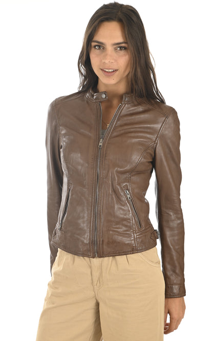 A &quot;KARINE 64062&quot; Marron Oakwood Blouson Femme closed photo