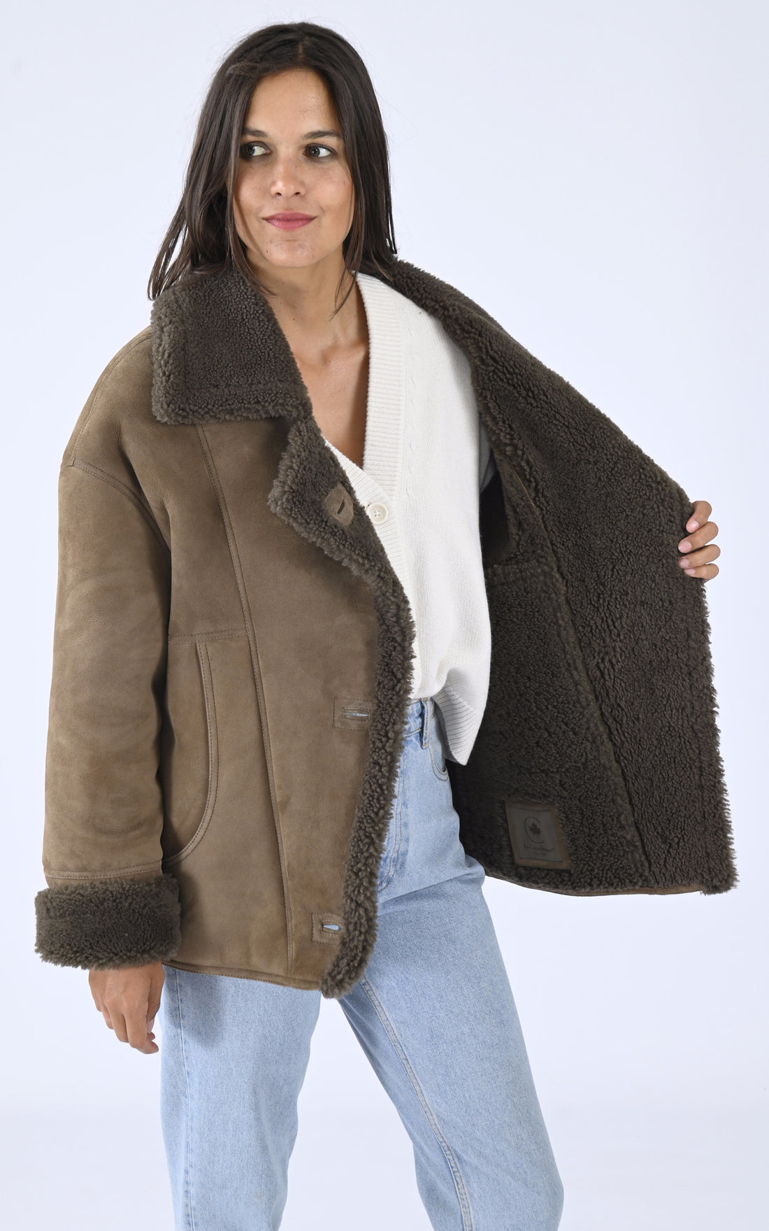 A &quot;CORALIE&quot; Kaki La Canadienne Veste Femme closed photo