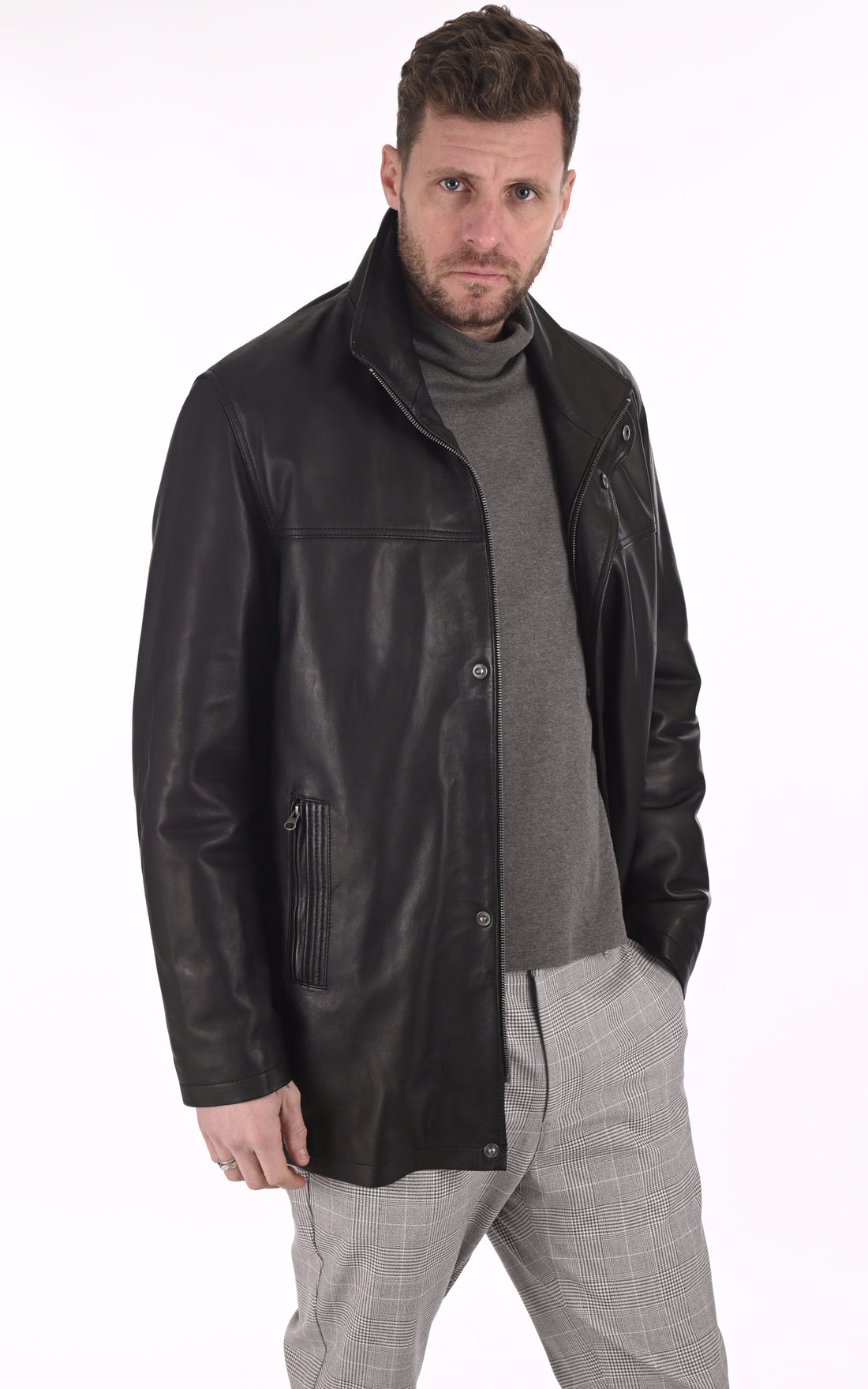 A &quot;MAX DA&quot; Noir La Canadienne 3/4 Homme closed photo