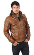 A "ERIKO HOOD" Cognac Serge Pariente Blouson Homme closed photo