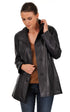 A "GLORIA" Bleu La Canadienne Veste Femme opened photo